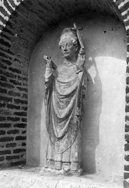statue : saint Clair (?), vue générale