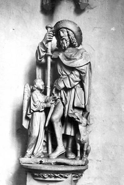 statuette : saint Roch, vue générale