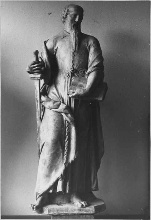 Statue : Saint Paul, provenant de l’église Saint-Maclou, après restauration