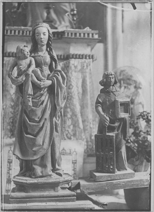 Statue : Vierge à l'Enfant ; Statuette-reliquaire : Saint Laurent (Trésor des Eglises de Brienne-le-Château)