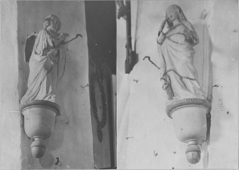 2 statues : Vierge et ange de l'Annonciation