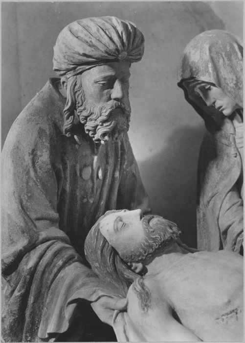 Saint Sépulcre : Joseph d’Arimathie, Christ et Vierge (détail)