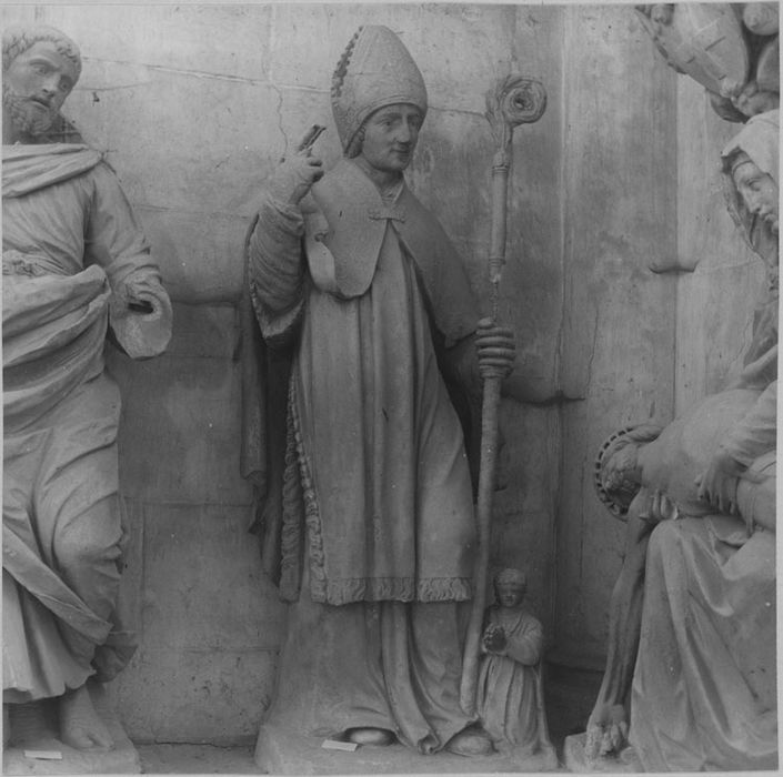 Statue : Saint Edme et donateur