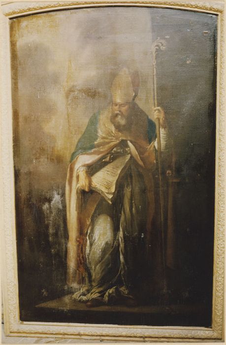 Tableau : Docteur de l'Église, avant restauration