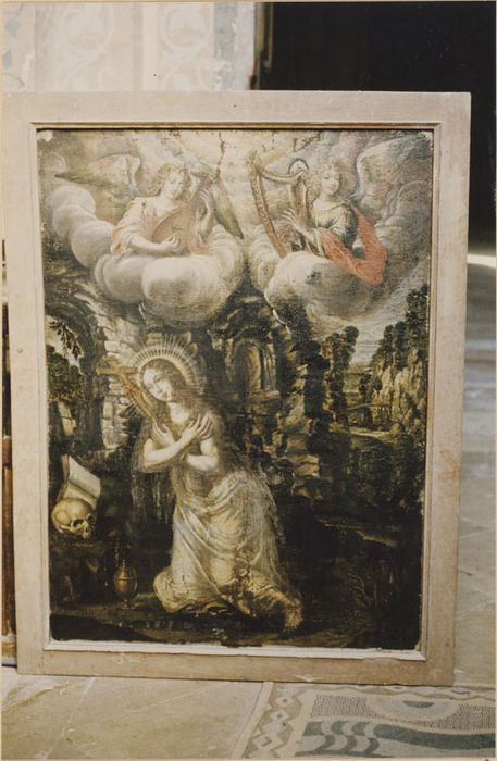 Tableau : Marie-Madeleine pénitente, avant restauration