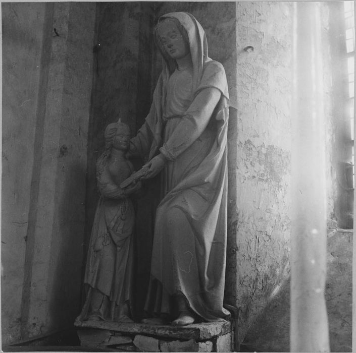 Groupe sculpté : Éducation de la Vierge