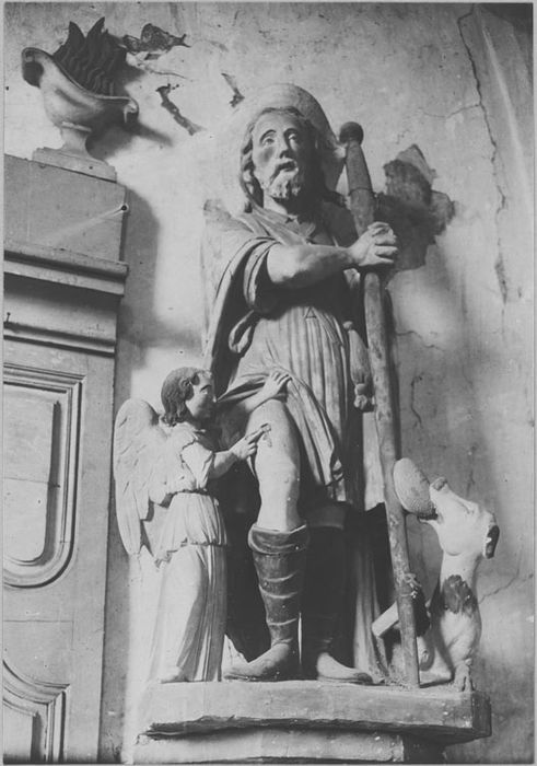 Groupe sculpté : Saint Roch