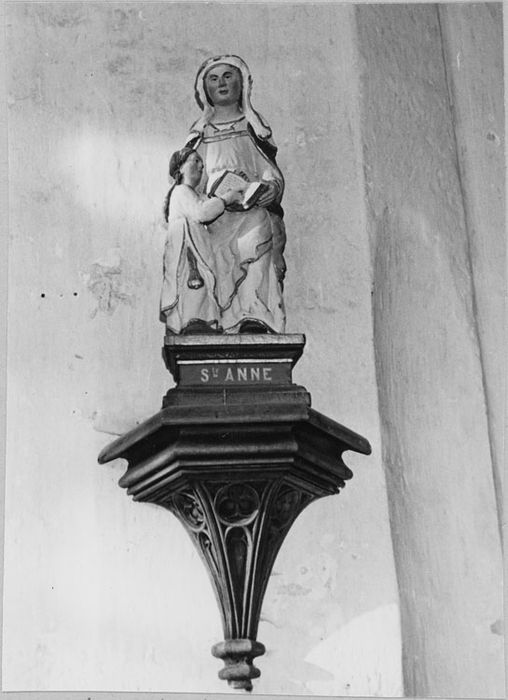 Groupe sculpté (statuettes) : Sainte Anne et la Vierge