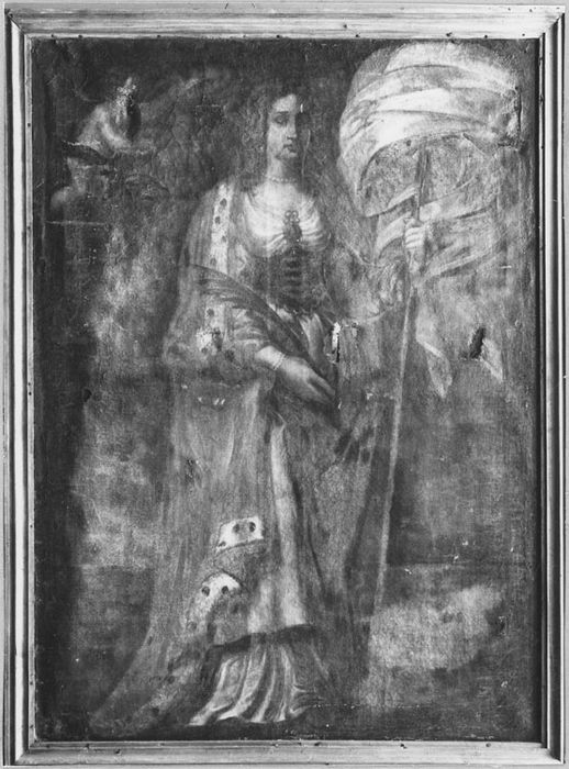 4 tableaux : sainte martyre, avant restauration
