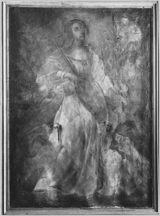 4 tableaux : sainte Marguerite, avant restauration