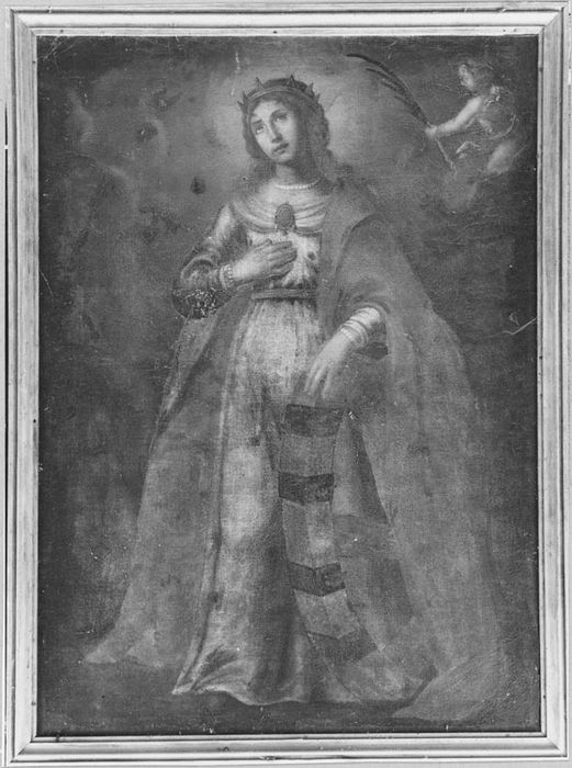 4 tableaux : Sainte Catherine, avant restauration