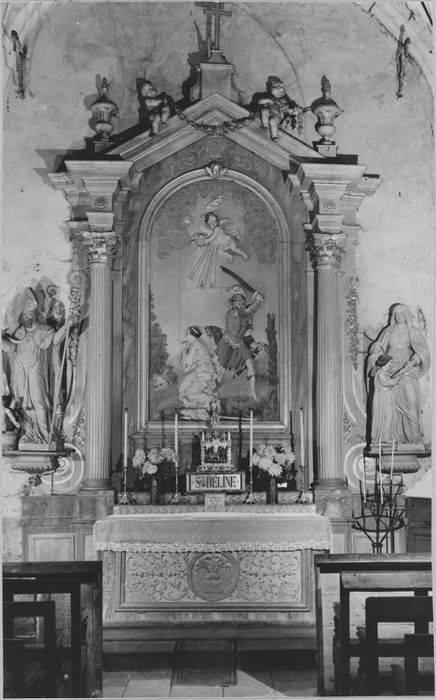 Autel et retable de sainte Beline ; Bas-relief : Martyre de sainte Beline