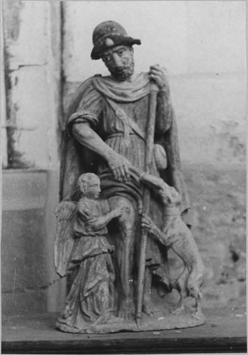 Statue : Saint Roch, avant restauration