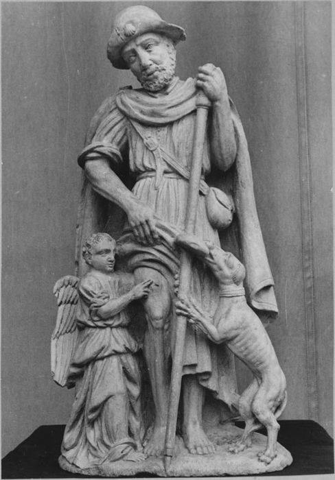 Statue : Saint Roch, après restauration