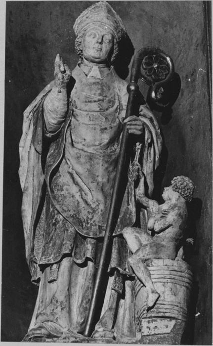 Statue : Saint Nicolas, après restauration