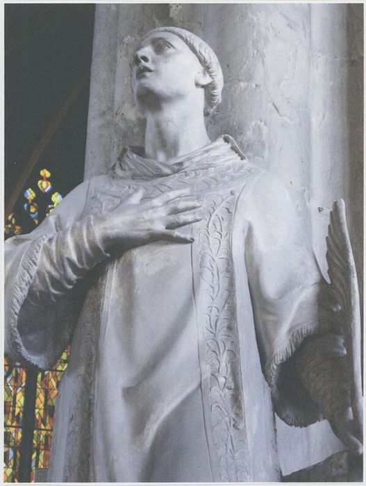 statue : Saint Laurent, détail