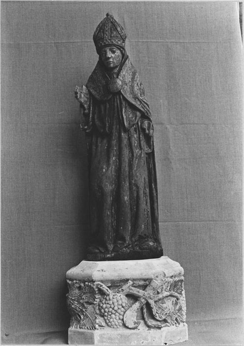 Statuette : Saint évêque, avant restauration