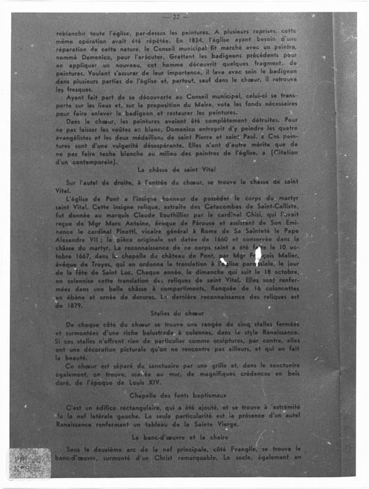 Peinture monumentale : extrait de fascicule destiné aux touristes, page 22, troisième couche picturale