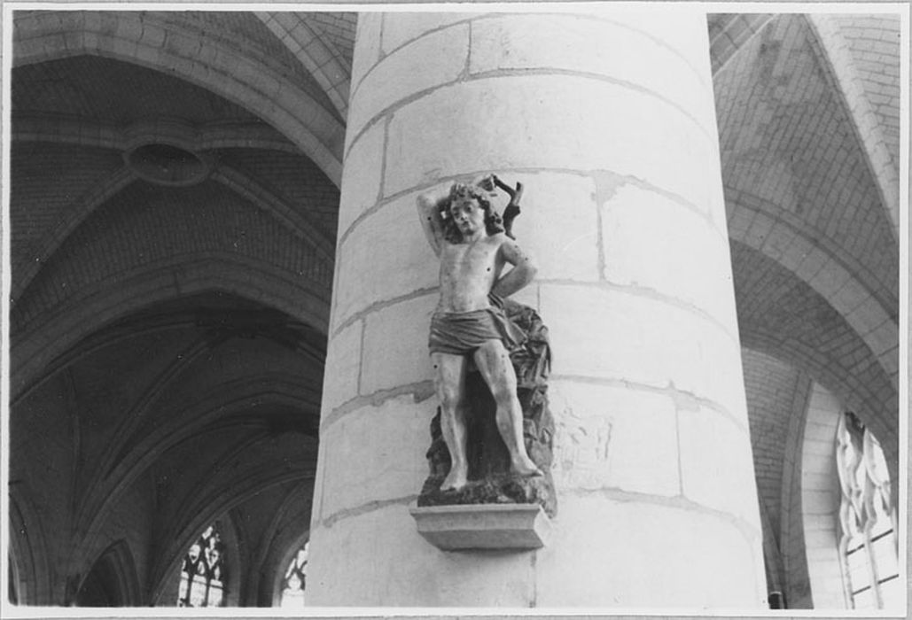 Statue : Saint Sébastien, après restauration