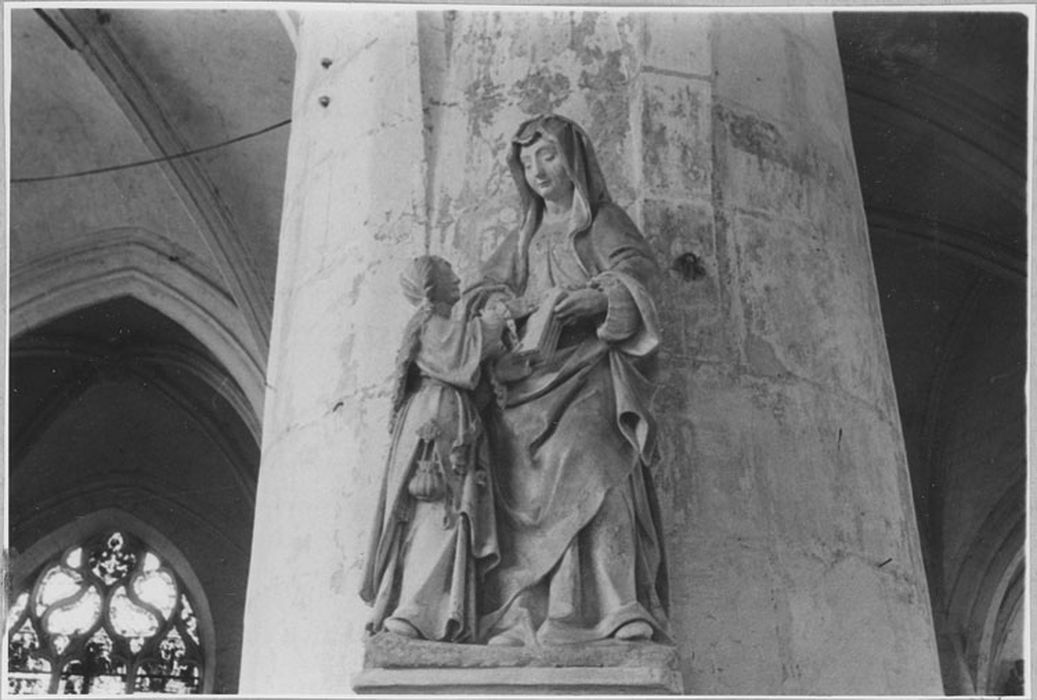 Groupe sculpté : Éducation de la Vierge