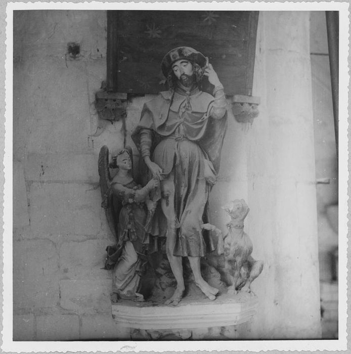 Groupe sculpté : Saint Roch