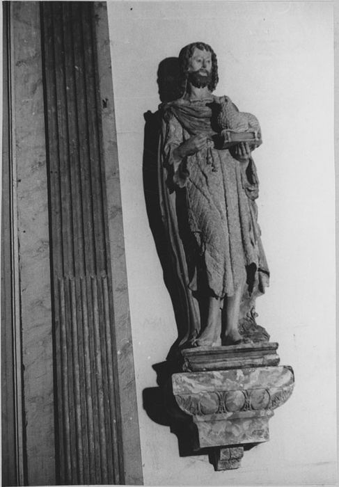 Statue : Saint Jean-Baptiste, après décapage