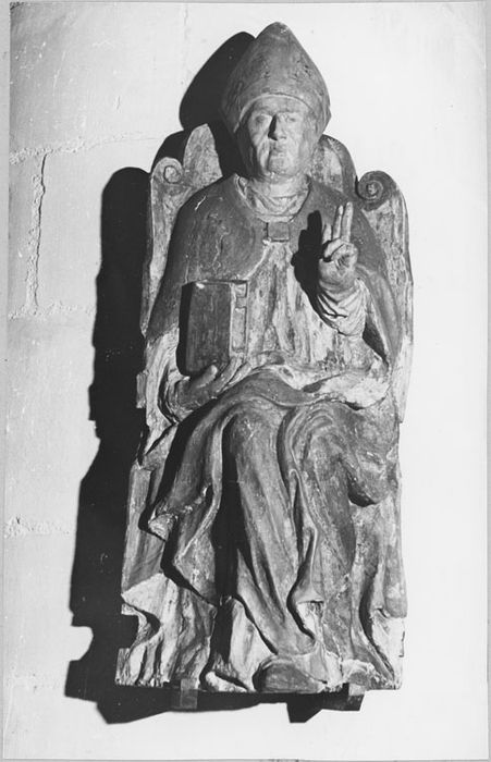 Statue : Saint Augustin, après décapage