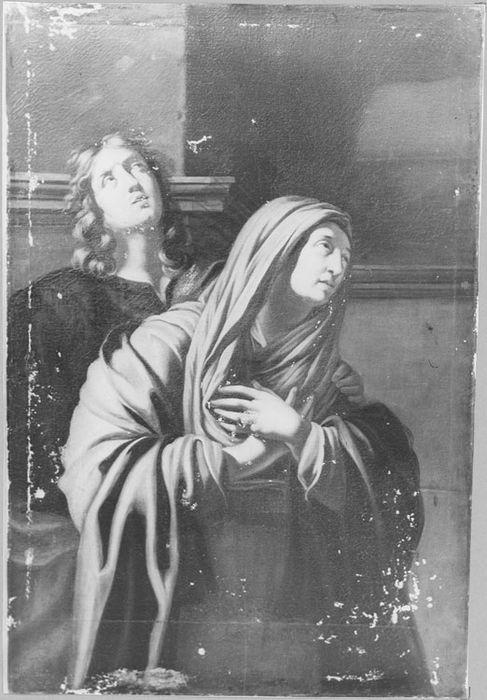Tableau : Vierge et saint Jean, état après rentoilage et avant restauration - © Ministère de la Culture (France), Médiathèque du patrimoine et de la photographie, diffusion RMN-GP