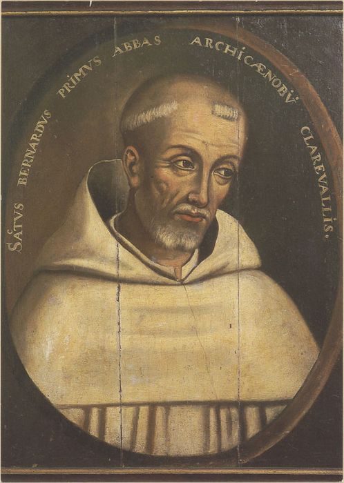 Panneau peint : portrait de saint Bernard de Clairvaux dit Vera Effiges