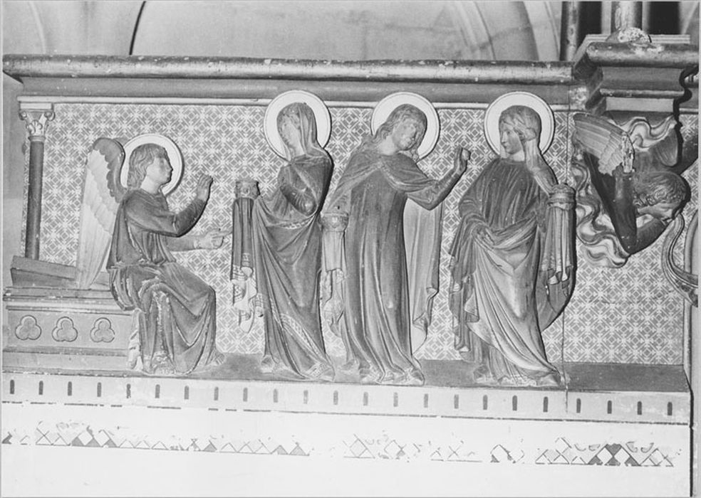 Autel, tabernacle, retable, exposition, détail