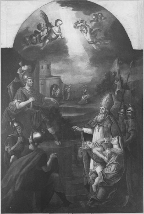 Tableau d’autel : Martyre de saint Blaise (transept sud), après restauration (1971)