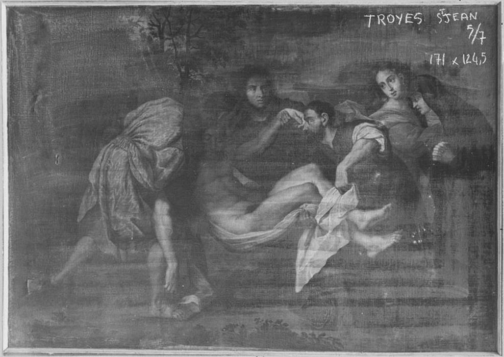 Tableau : Mise au tombeau, avant restauration