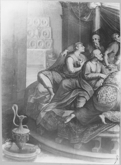 Tableau : Cène, après restauration, partie droite