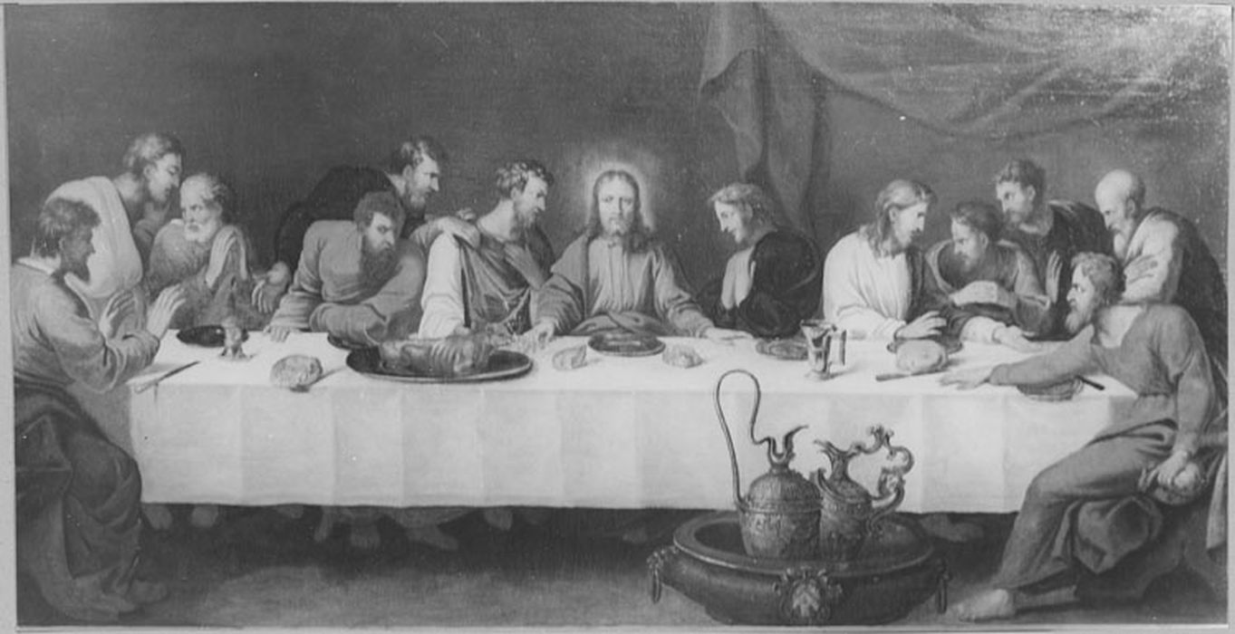 Tableau : Cène, après restauration