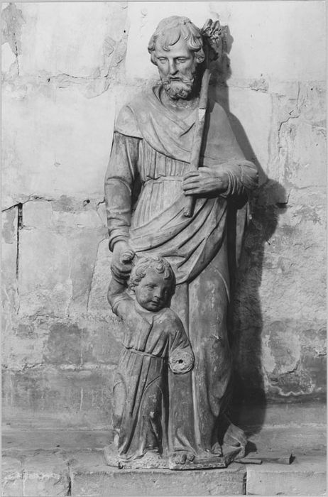 Groupe sculpté : Saint Joseph et l'Enfant Jésus