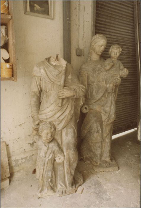 Groupe sculpté : Saint Joseph et l'Enfant Jésus