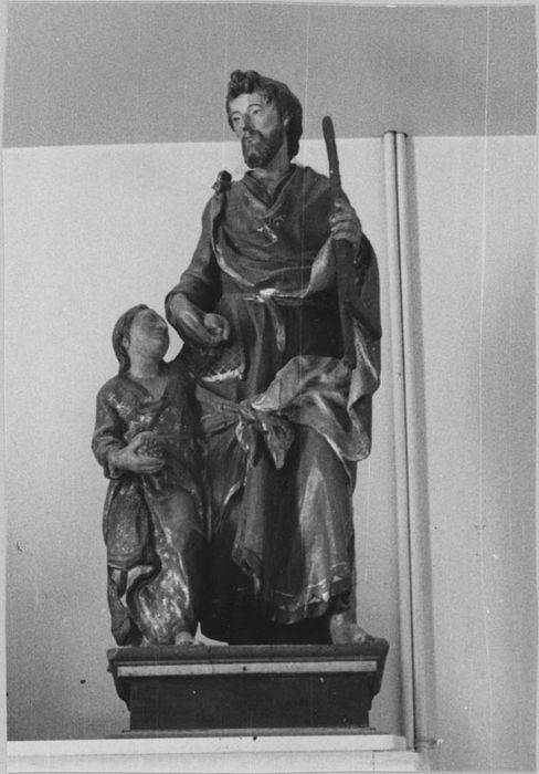 Groupe sculpté : Saint Joseph et l'Enfant Jésus