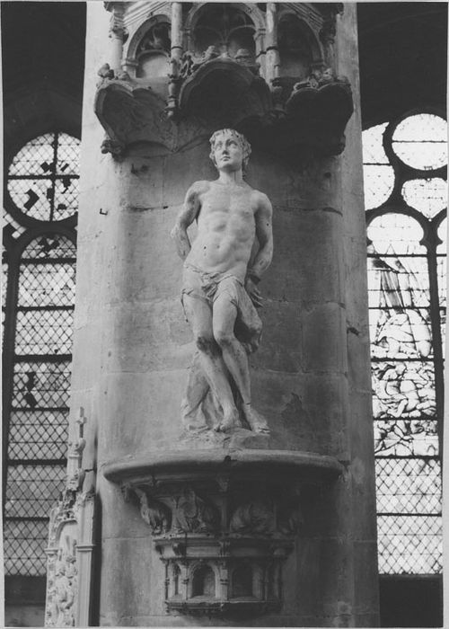 Statue : Saint Sébastien, avant restauration