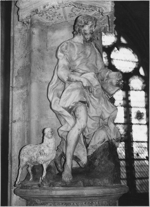 Statue : Saint Jean-Baptiste, après restauration (1973)