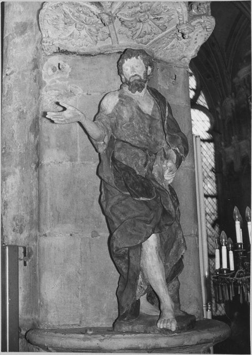 Statue : Saint Jean-Baptiste, après restauration (1973)