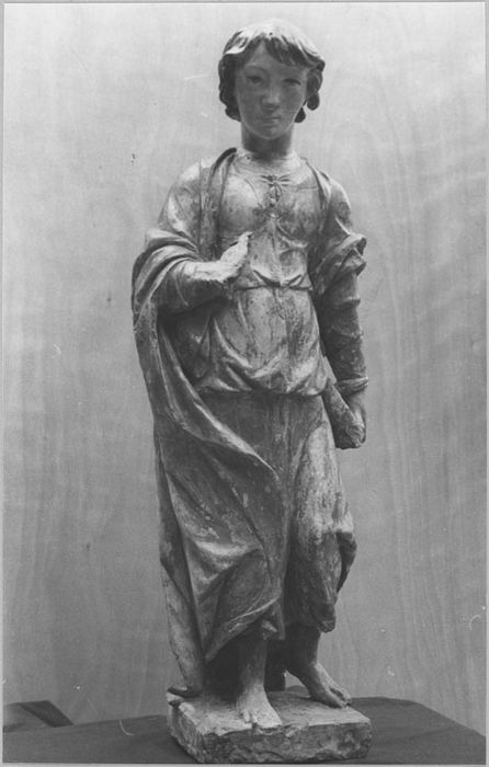 Statuette : Saint au livre (saint Jean ?)