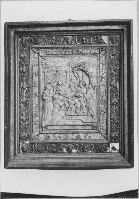 Bas-relief : Jugement de Salomon, cadre