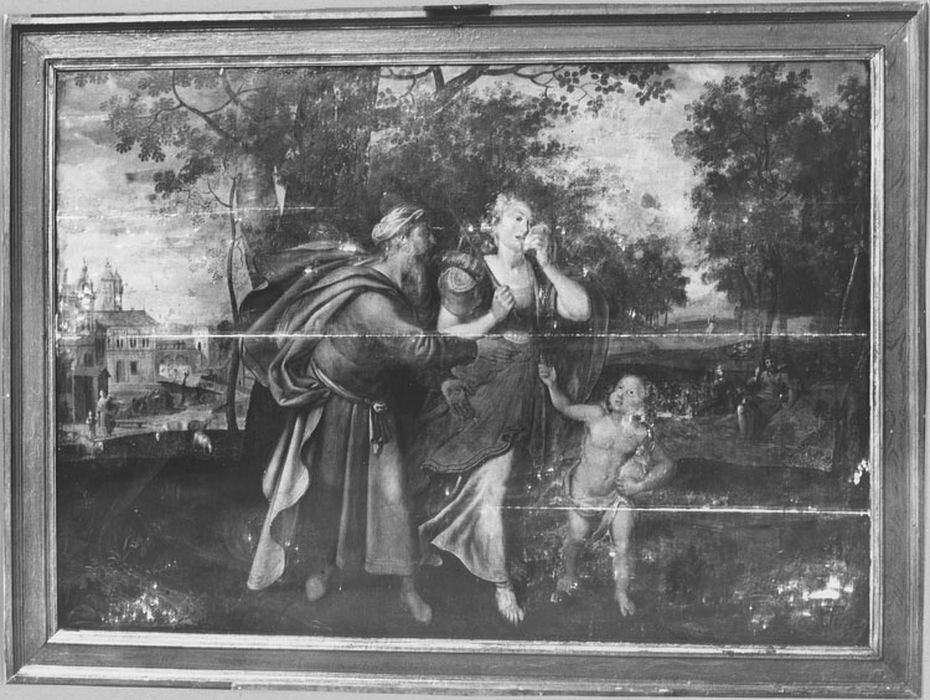 TABLEAU : ABRAHAM CHASSANT AGAR ET ISMAEL, avant restauration - © Ministère de la Culture (France), Médiathèque du patrimoine et de la photographie, diffusion RMN-GP