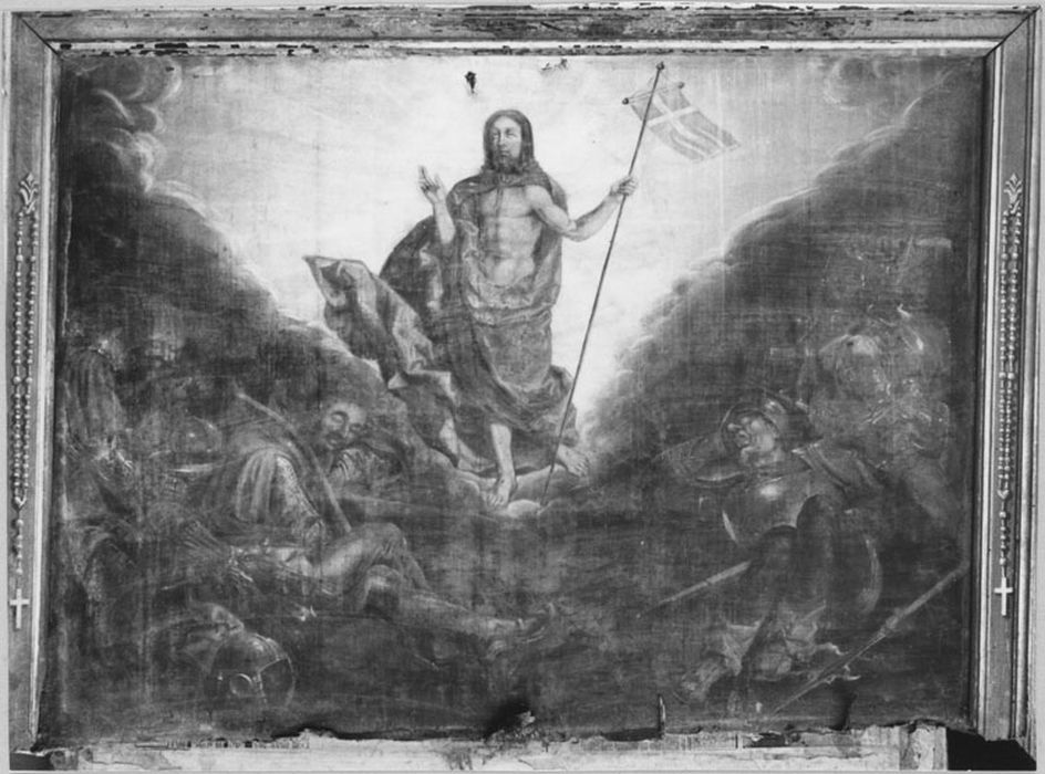 Tableau : Résurrection du Christ, avant restauration