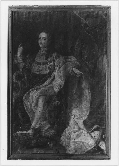 Tableau : Portrait de Louis XV, avant restauration