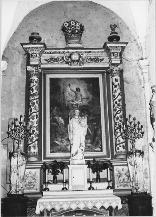 Retable de l'autel Saint-Bernard et son tableau : Résurrection du Christ