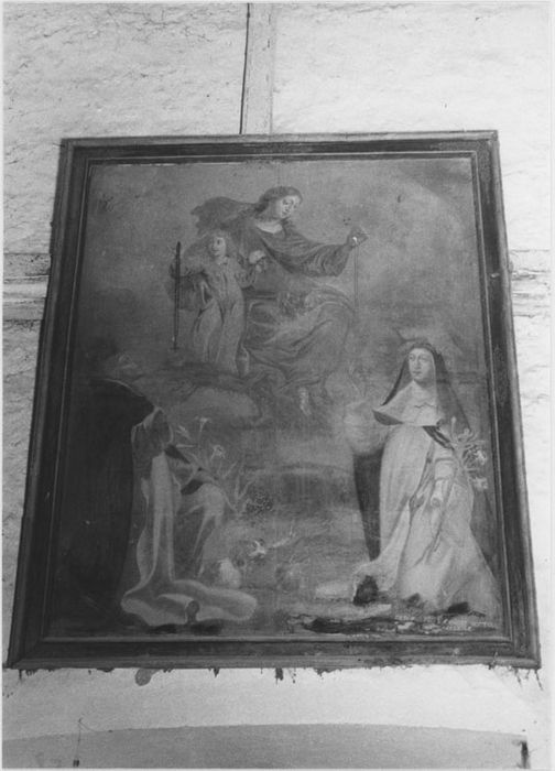 Tableau, cadre : Institution du Rosaire (tableau détruit)