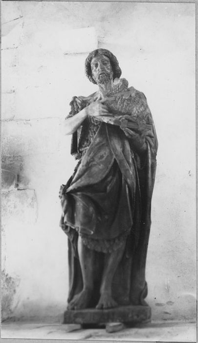 Statue : Saint Jean-Baptiste, remise en place après restauration (1959)