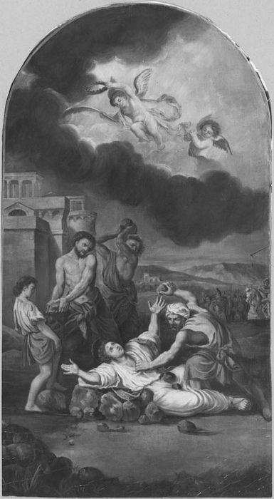 Tableau : Martyre de saint Étienne, après restauration (1978)
