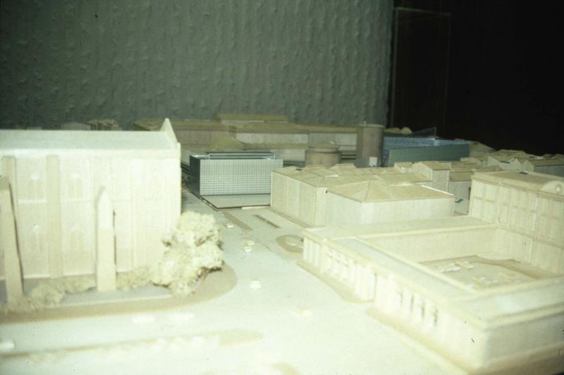 Maquette d'un projet architectural : Ecole nationale de la Magistrature et nouveau palais de Justice
